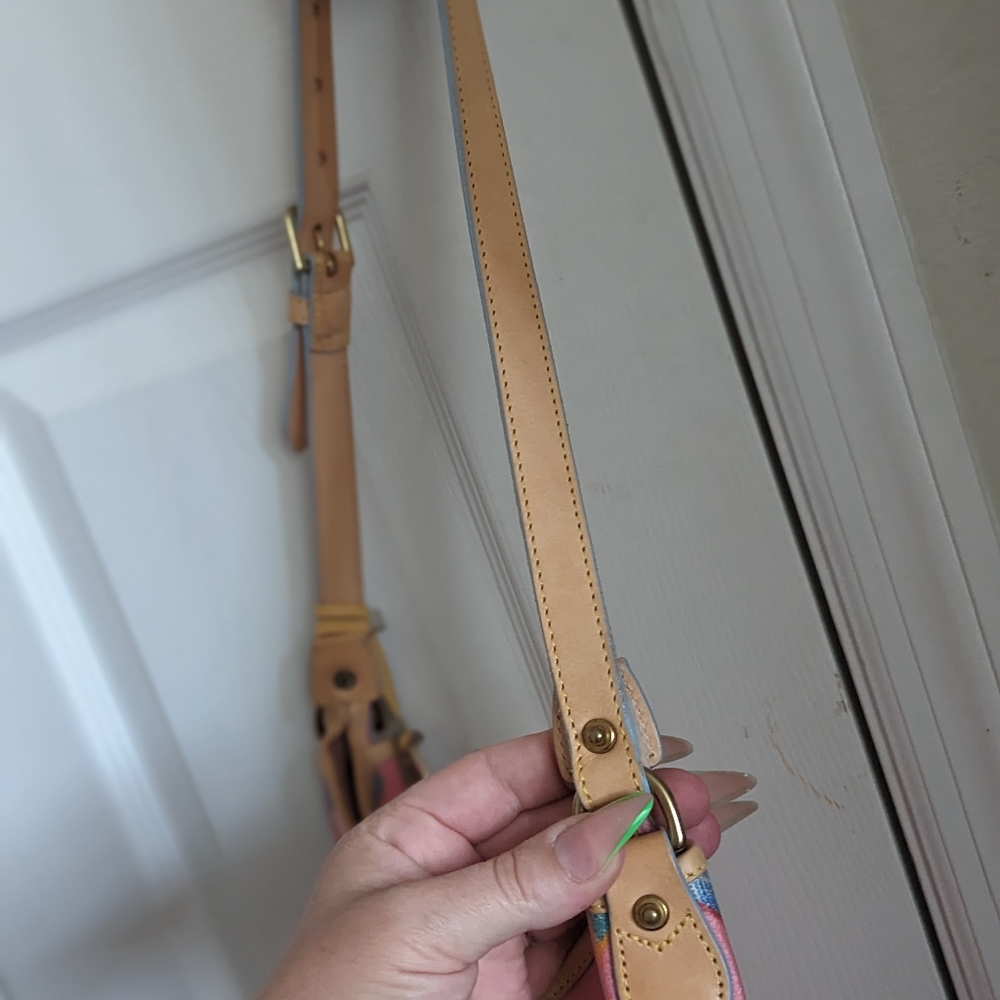 Vintage RARE pink multicolor hearts preloved Dooney & Bourke shoulder bag HTF - Picture 6 of 13